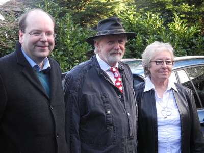 Lindeburg empfangen den Minister in Mittegroßefehn